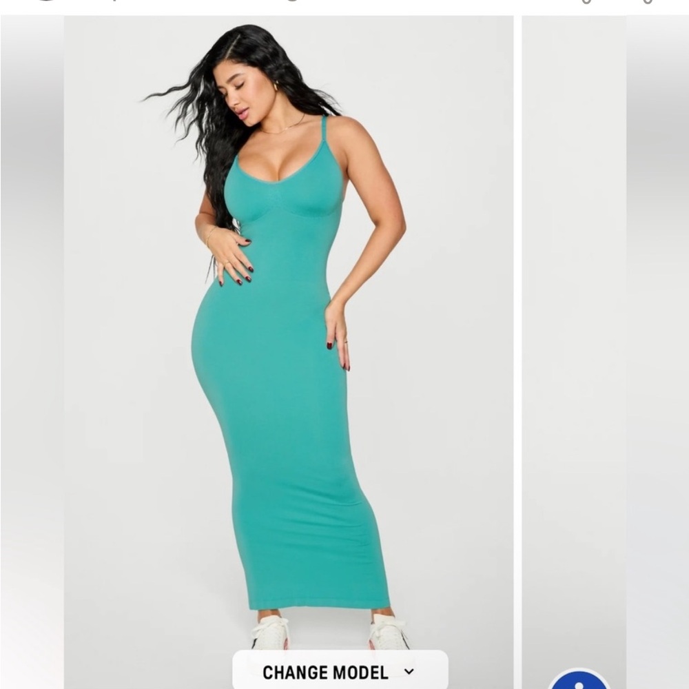 NWT YITTY Jade Blue Teal Smooth As Hell Shaping Maxi Dress XL